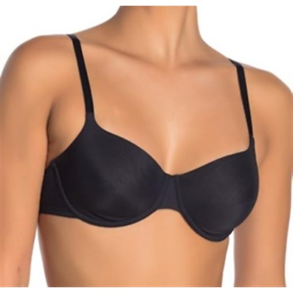 NEW Hanro of Switzerland 32C Smooth Illusion 1294 Black Bra #91870